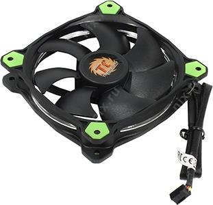 Thermaltake CL-F038-PL12GR-A Riing 12 (3, Green LED, 120x120x25, 24.6, 1500 /)