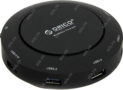 Orico HCP-5US-BK   USB (. AC100-240V, . DC5V, 4*USB 2.4A, USB-Hub, Qi)