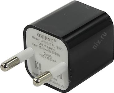 Orient PU-2301 Black   USB (. AC110-240V,. DC5V, USB 1A)