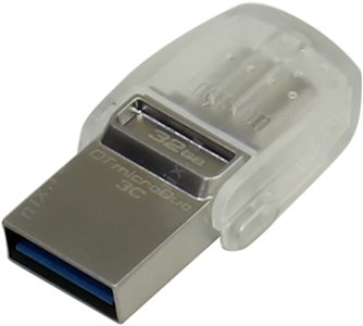 Kingston DTDUO3C/32GB DataTraveler microDuo 3C USB3.1/USB-C OTG Flash Drive 32Gb (RTL)