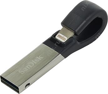 SanDisk iXpand for iPhone and iPad SDIX30C-128G-GN6NE USB/Lightning Flash Drive 128Gb (RTL)