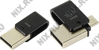 Silicon Power Mobile X21 SP032GBUF2X21V1K USB2.0/USB micro-B OTG Flash Drive 32Gb