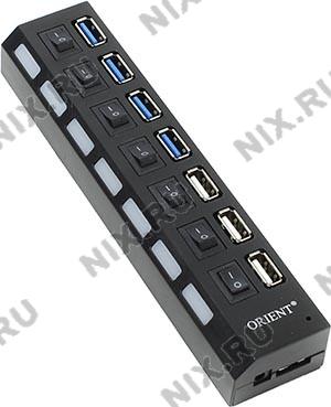 Orient BC-315 7-port Hub, 4*USB3.0 +3*USB2.0,   + ..