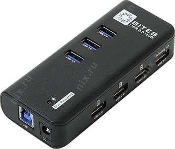 5bites HB33-304PBK 7-port Hub, 3*USB3.0 +4*USB2.0 + ..