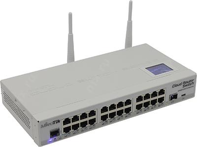 MikroTik CRS125-24G-1S-2HnD-IN Cloud Switch CRS125 (24UTP 1000Mbps, 802.11b/g/n, 1SFP, 1xUSB, 4dBi)
