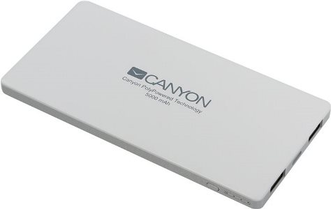   CANYON CNS-TPBP5W White (2*USB 2A, 5000mAh, Li-Pol)